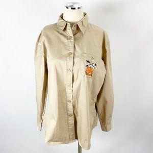 Mountain Lake Medium Halloween Blouse Button Front